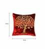 Maroon Floral Velvet 16 x 16 Inches Cushion Covers (Set of 2)