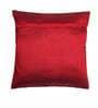 Maroon Floral Velvet 16 x 16 Inches Cushion Covers (Set of 2)