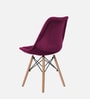 Eames Velvet Iconic Chair in Dark Pink Colour