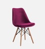Eames Velvet Iconic Chair in Dark Pink Colour