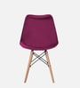 Eames Velvet Iconic Chair in Dark Pink Colour