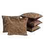 Brown Jacquard Glitter Printed 16X16 Inches 5Pcs Cushion Covers