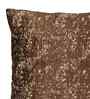 Brown Jacquard Glitter Printed 16X16 Inches 2Pcs Cushion Covers