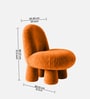 Velvet Kids Chair In Orange Colour Velvet Kids Chair In Orange Colour