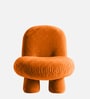 Velvet Kids Chair In Orange Colour Velvet Kids Chair In Orange Colour