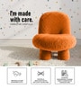 Velvet Kids Chair In Orange Colour Velvet Kids Chair In Orange Colour