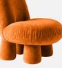 Velvet Kids Chair In Orange Colour Velvet Kids Chair In Orange Colour