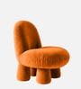 Velvet Kids Chair In Orange Colour Velvet Kids Chair In Orange Colour