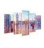 Velvet Laminated Beautiful Street View Set of 5 Wall Art Panels