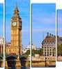 Velvet Laminated Big Ben London Set of 5 Wall Art Panels