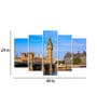Velvet Laminated Big Ben London Set of 5 Wall Art Panels