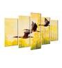 Sky Multicolour MDF Wildlife Art Panel Set of 5
