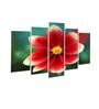 Velvet Laminated Flower Set of 5 Wall Art Panels