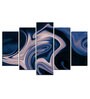 Velvet Laminated Fractal Art Set of 5 Wall Panels