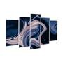 Velvet Laminated Fractal Art Set of 5 Wall Panels