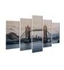 Velvet Laminated London Bridge Set of 5 Wall Art Panels