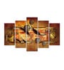 Velvet Laminated "Modern Art" Set of 5 Wall Art Panels