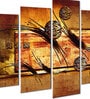 Velvet Laminated "Modern Art" Set of 5 Wall Art Panels
