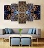 Velvet Laminated "Modern Art" Set of 5 Wall Art Panels