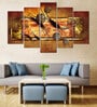 Velvet Laminated "Modern Art" Set of 5 Wall Art Panels