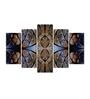 Velvet Laminated "Modern Art" Set of 5 Wall Art Panels