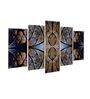 Velvet Laminated "Modern Art" Set of 5 Wall Art Panels