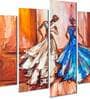 Velvet Laminated Modern Women Art Set of 5 Wall Art Panels