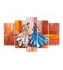 Velvet Laminated Modern Women Art Set of 5 Wall Art Panels