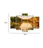 Velvet Laminated Nature Landscape Art Set of 5 Wall Art Panels