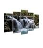 Velvet Laminated Beautiful Waterfall Set of 5 Wall Art Panels