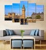 Velvet Laminated Big Ben London Set of 5 Wall Art Panels
