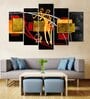 Velvet Laminated Figurative Art Set of 5 Wall Art Panels