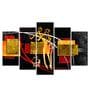 Velvet Laminated Figurative Art Set of 5 Wall Art Panels