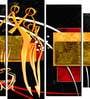 Velvet Laminated Figurative Art Set of 5 Wall Art Panels