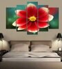 Velvet Laminated Flower Set of 5 Wall Art Panels