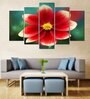 Velvet Laminated Flower Set of 5 Wall Art Panels