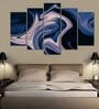 Velvet Laminated Fractal Art Set of 5 Wall Panels