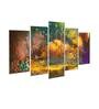 Velvet Laminated Nature's Art Set of 5 Wall Art Panels