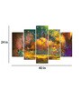 Velvet Laminated Nature's Art Set of 5 Wall Art Panels