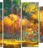 Velvet Laminated Nature's Art Set of 5 Wall Art Panels