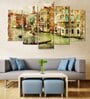 Velvet Laminated Venice City Set of 5 Wall Art Panels