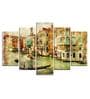 Velvet Laminated Venice City Set of 5 Wall Art Panels