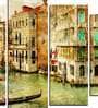 Velvet Laminated Venice City Set of 5 Wall Art Panels