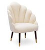 Velvet Peacock Chair In White Colour