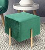 Velvet Poufee in Green Colour Velvet Poufee in Green Colour