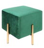 Velvet Poufee in Green Colour Velvet Poufee in Green Colour