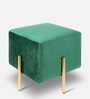 Velvet Poufee in Green Colour Velvet Poufee in Green Colour