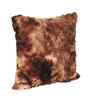 Brown Velvet Rabit Hair Feel 16X16 Inches 2Pcs Cushion Covers