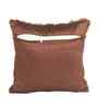 Brown Velvet Rabit Hair Feel 16X16 Inches 2Pcs Cushion Covers