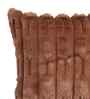 Brown Velvet Rabit Hair Feel 16X16 Inches 2Pcs Cushion Covers